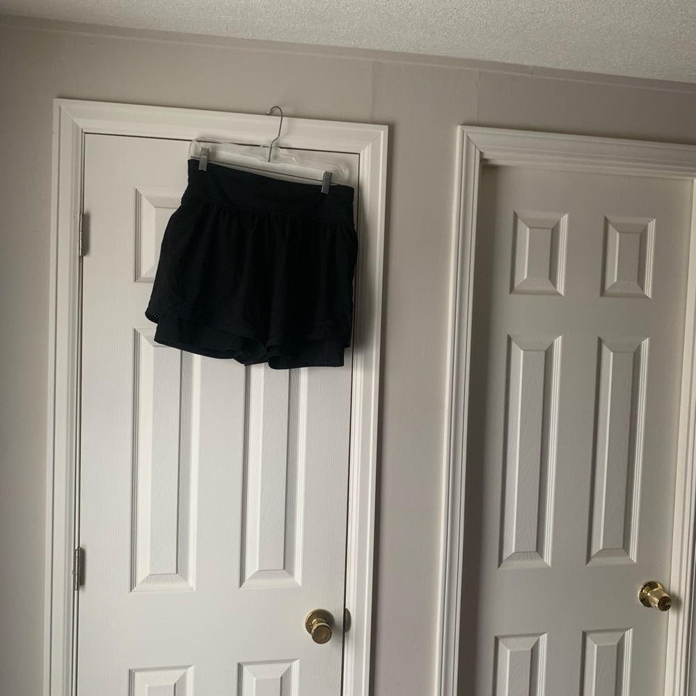 SPANX Black Athletic Skort with Inner Shorts